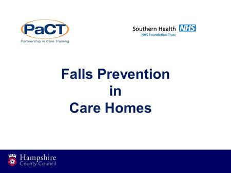 Falls Prevention in Care Homes