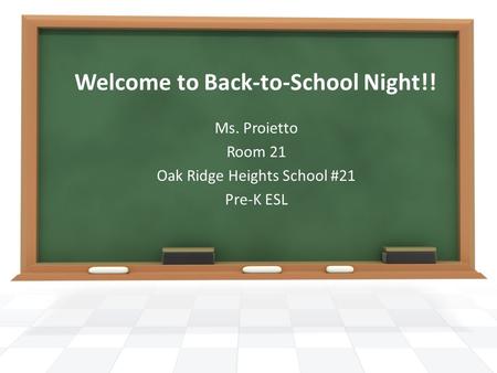 Welcome to Back-to-School Night!!