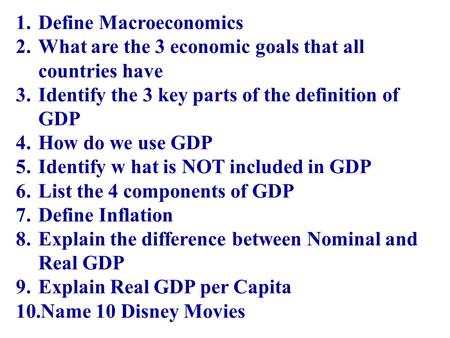 Define Macroeconomics