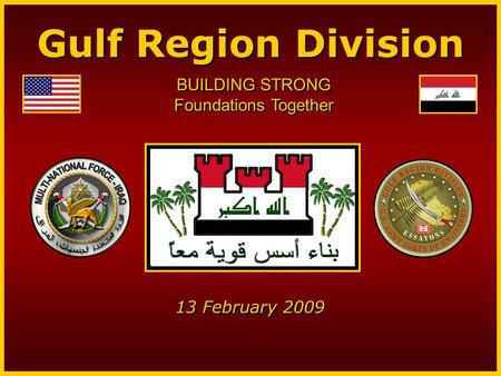 6 September 2015 Gulf Region Division ~ US Army Corps of Engineers 126-Dec-08 FM Gulf Region Division ~ US Army Corps of Engineers USACE SENIOR ENGINEER.