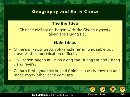 Geography and Early China