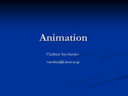 Animation Vladimir Savchenko