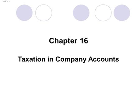 Taxation in Company Accounts