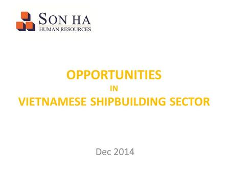 OPPORTUNITIES IN VIETNAMESE SHIPBUILDING SECTOR