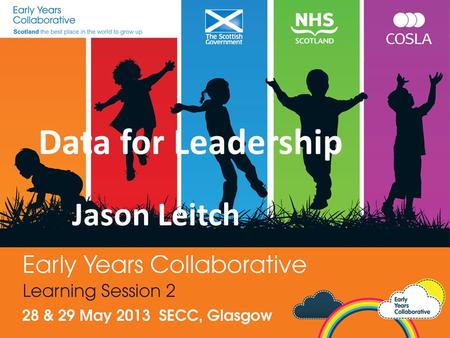 Data for Leadership Jason Leitch. Purpose of this session Current position of the work so far Revisit the Science of Improvement What is your data telling.