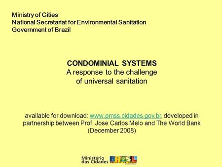 A response to the challenge of universal sanitation