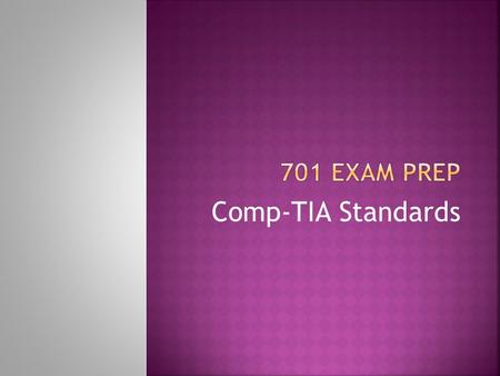Comp-TIA Standards.  AMD- (Advanced Micro Devices) An American multinational semiconductor company that develops computer processors and related technologies.