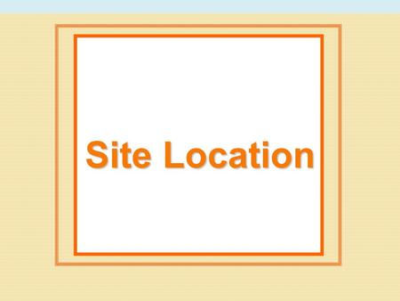 Site Location.