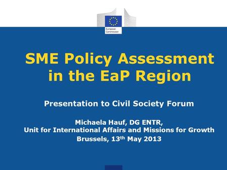 SME Policy Assessment in the EaP Region
