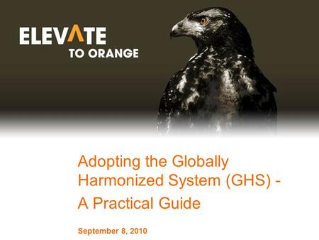 Adopting the Globally Harmonized System (GHS) - A Practical Guide September 8, 2010.