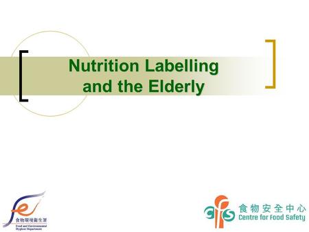 Nutrition Labelling and the Elderly