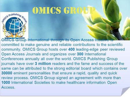 University of Utah  Metallurgical Engineering  OMICS Group Contact us at: OMICS Group International through its Open Access.