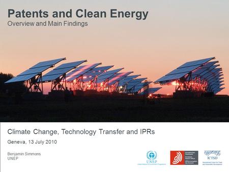 XX.XX.2009 Patents and Clean Energy: Bridging the gap between evidence and policy Seite 1 Patents and Clean Energy Overview and Main Findings Benjamin.