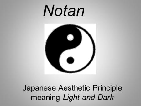 Japanese Aesthetic Principle