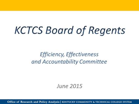 Efficiency, Effectiveness and Accountability Committee.