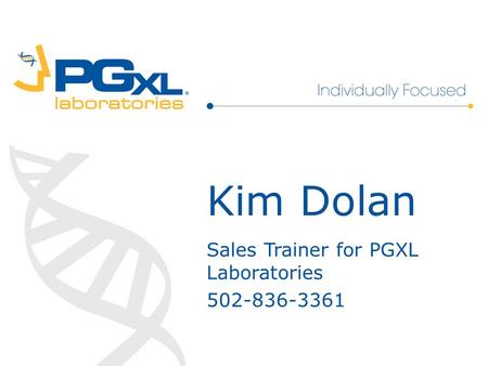 Sales Trainer for PGXL Laboratories
