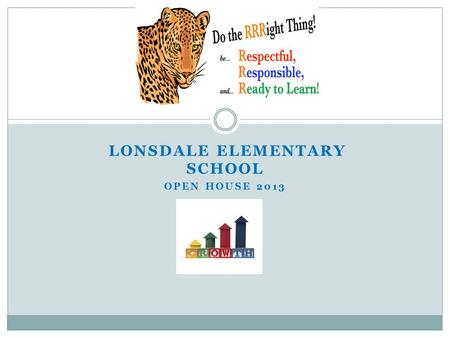LONSDALE ELEMENTARY SCHOOL OPEN HOUSE 2013 WELCOME!!!