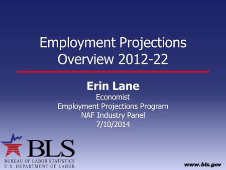 Employment Projections Overview