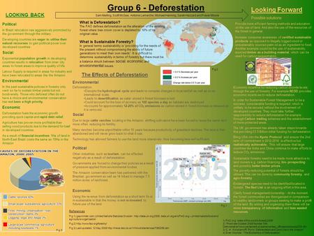 Group 6 - Deforestation LOOKING BACK What is Deforestation? The FAO defines deforestation as the alteration of the existing forest where tree crown cover.