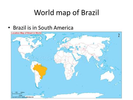 World map of Brazil Brazil is in South America. Maps of Brazil.