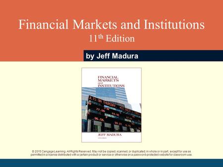 Role of Financial Markets and Institutions