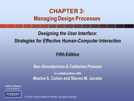 CHAPTER 3: Managing Design Processes