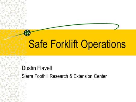 Safe Forklift Operations