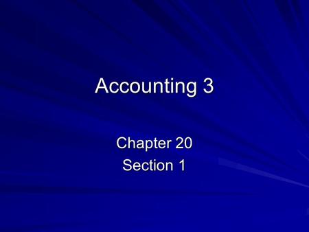 Accounting 3 Chapter 20 Section 1. Uncollectible Accounts Even though companies do thorough credit checks on their customers, it is inevitable that some.