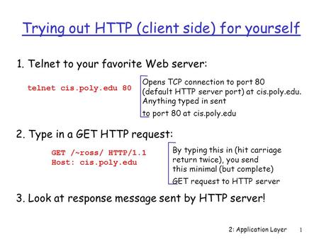 Trying out HTTP (client side) for yourself