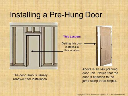 Installing a Pre-Hung Door