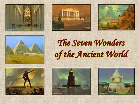 7 wonders of the ancient world powerpoint presentation