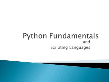 And Scripting Languages 1.   “Why Python?” by Eric Raymond in the Linux Journal, May 1st 2000.http://www.linuxjournal.com/article/3882.