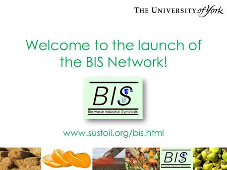 Welcome to the launch of the BIS Network! www.sustoil.org/bis.html.