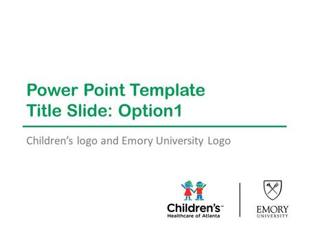 Power Point Template Title Slide: Option1