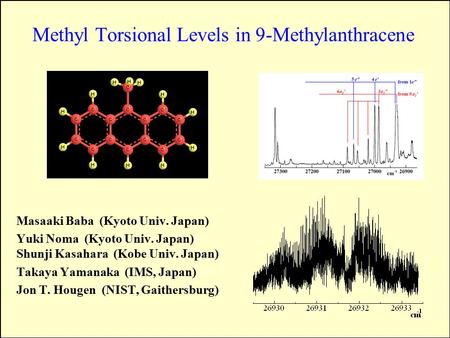 Methyl Torsional Levels in 9-Methylanthracene
