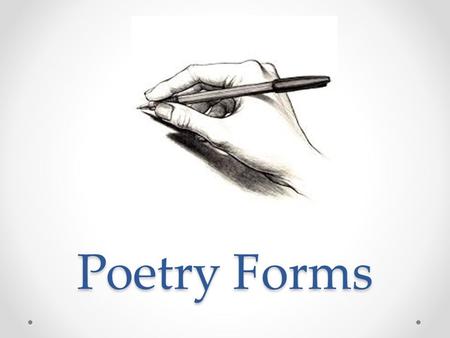 Poetry Forms.