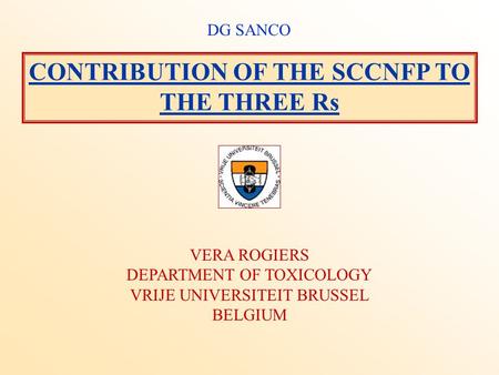 CONTRIBUTION OF THE SCCNFP TO