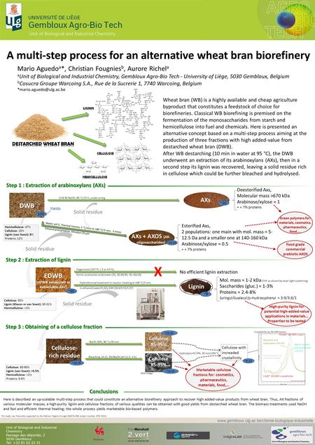 Hemicellulose: 47% Cellulose: 15% Lignin (van Soest): 8% Proteins: 12% A multi-step process for an alternative wheat bran biorefinery Wheat bran (WB) is.