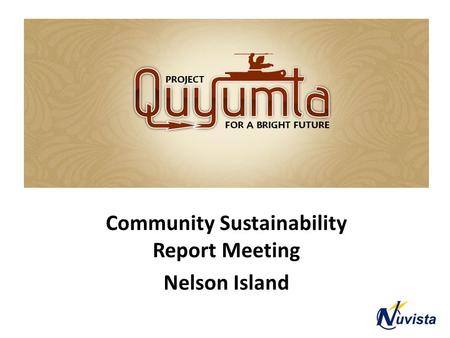 Quyumta Community Sustainability Report Meeting Nelson Island.