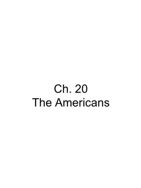 Ch. 20 The Americans. Voter restlessness; an economic recession, Kennedy’s poise during the TV debate; Kennedy’s frankness about the religion issue; coming.