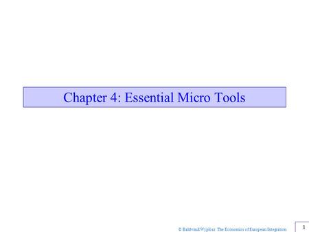 Chapter 4: Essential Micro Tools