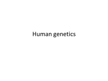 Human genetics. Sex-influenced traits are autosomal traits that are influenced by sex. If a male has one recessive allele, he will show that trait, but.