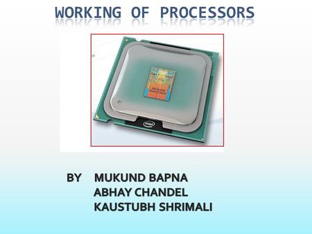 The processor, (also known as a microprocessor or a CPU, which stands for Central Processing Unit), does all of the computing a computer does. In other.