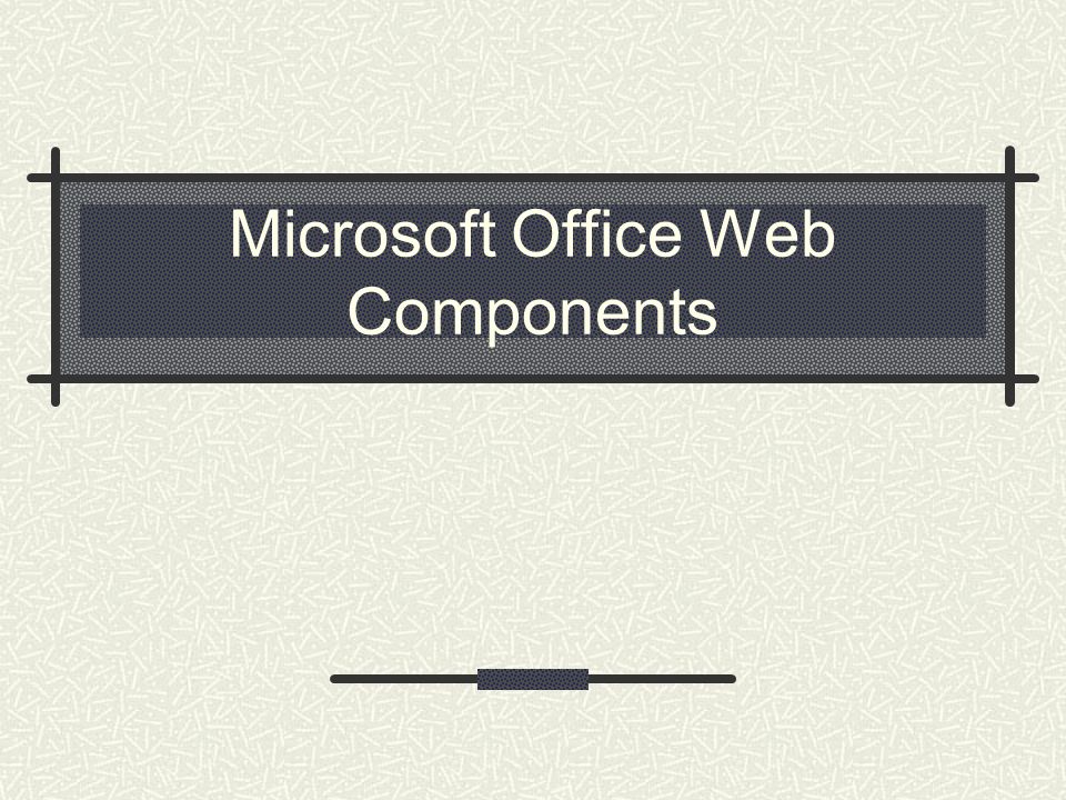 Microsoft Office Web Components Download