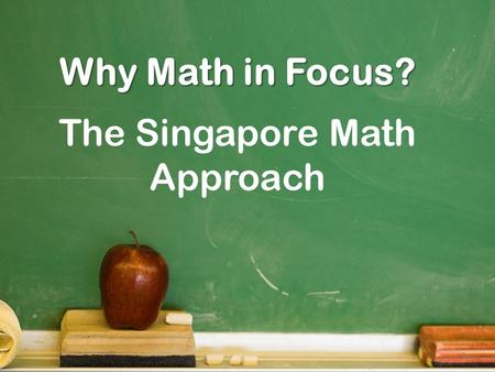 The Singapore Math Approach