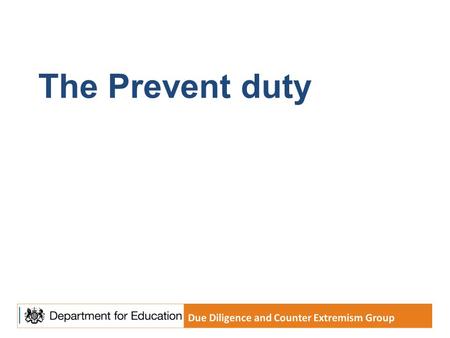 The Prevent duty.