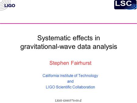 Systematic effects in gravitational-wave data analysis
