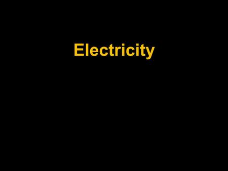 Table of Contents Electricity.