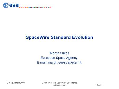 SpaceWire Standard Evolution