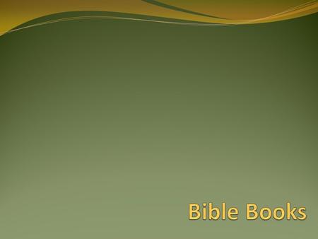 Bible Books.
